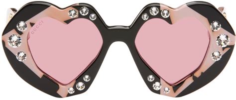 gucci heart crystal sunglasses|Gucci sunglasses next day delivery.